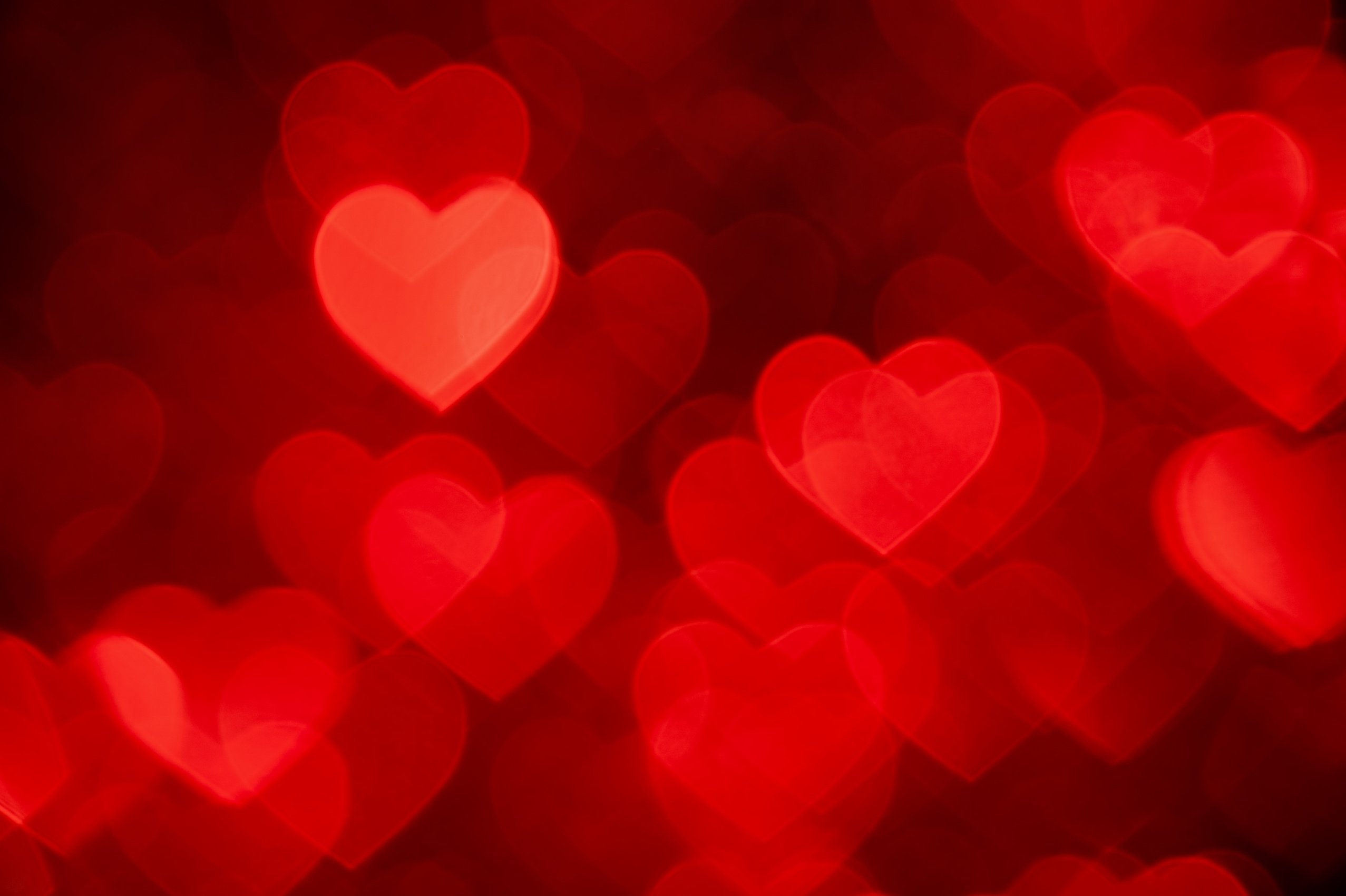 red hearts background